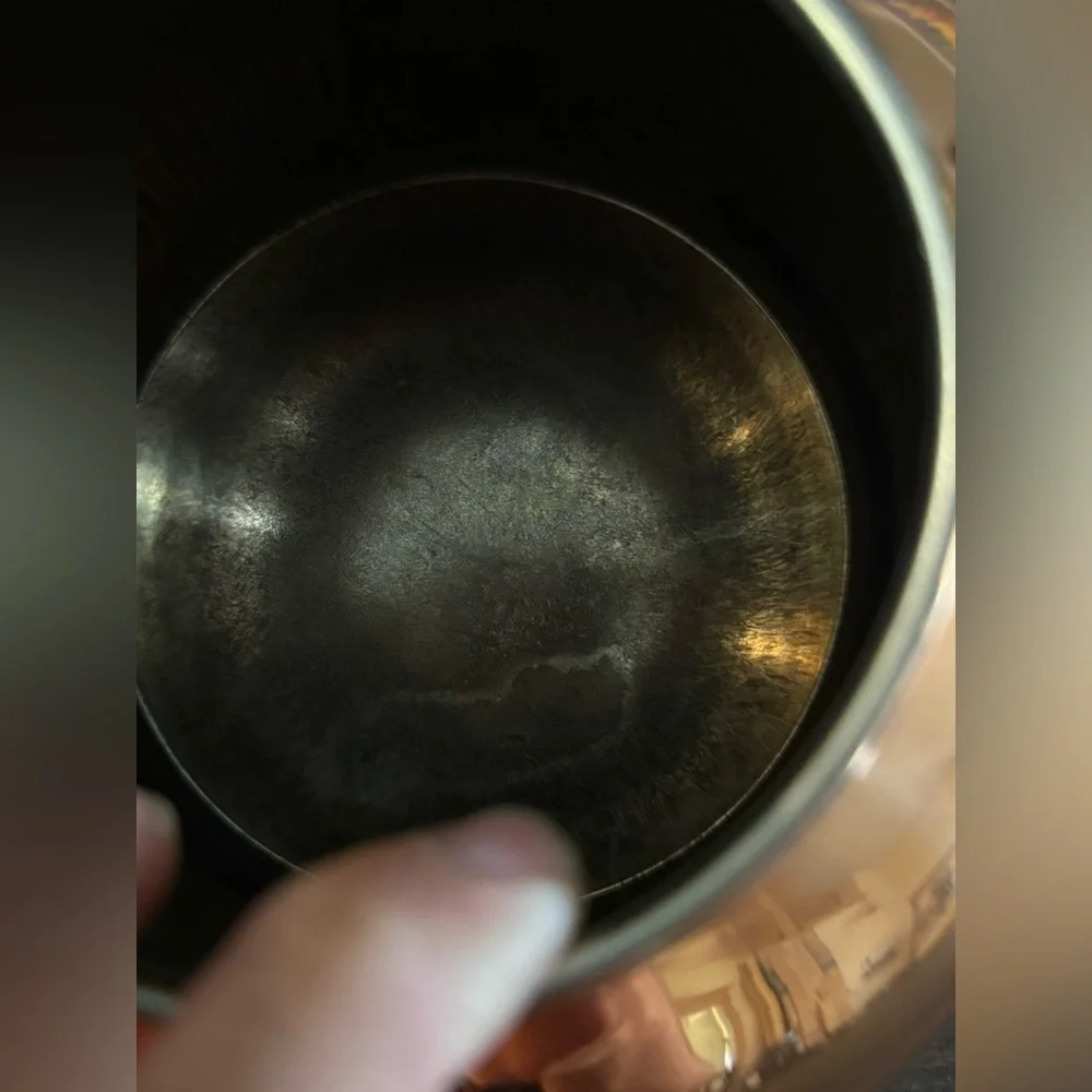 Copper Teapot Kettle with Brass Handle and Spout